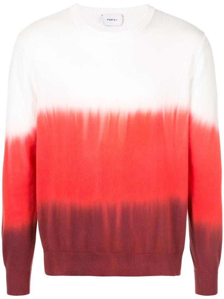 Ports V Ombré Sweatshirt - Red