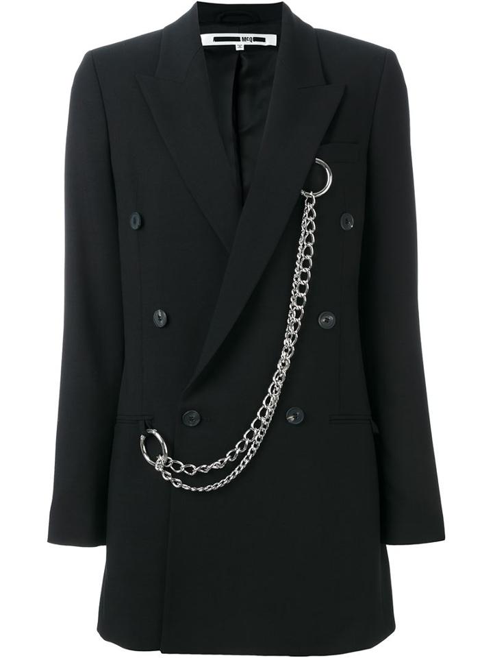 Mcq Alexander Mcqueen Chain Detail Double Breasted Blazer