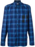 Givenchy Plaid Shirt, Men's, Size: 39, Blue, Cotton