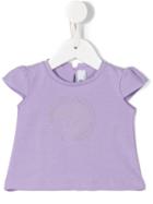 Young Versace - Studded Medusa Logo T-shirt - Kids - Cotton/spandex/elastane - 12 Mth, Toddler Girl's, Pink/purple