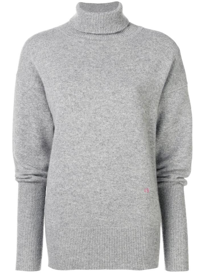 Victoria Victoria Beckham Oversized Polo Neck Jumper - Grey