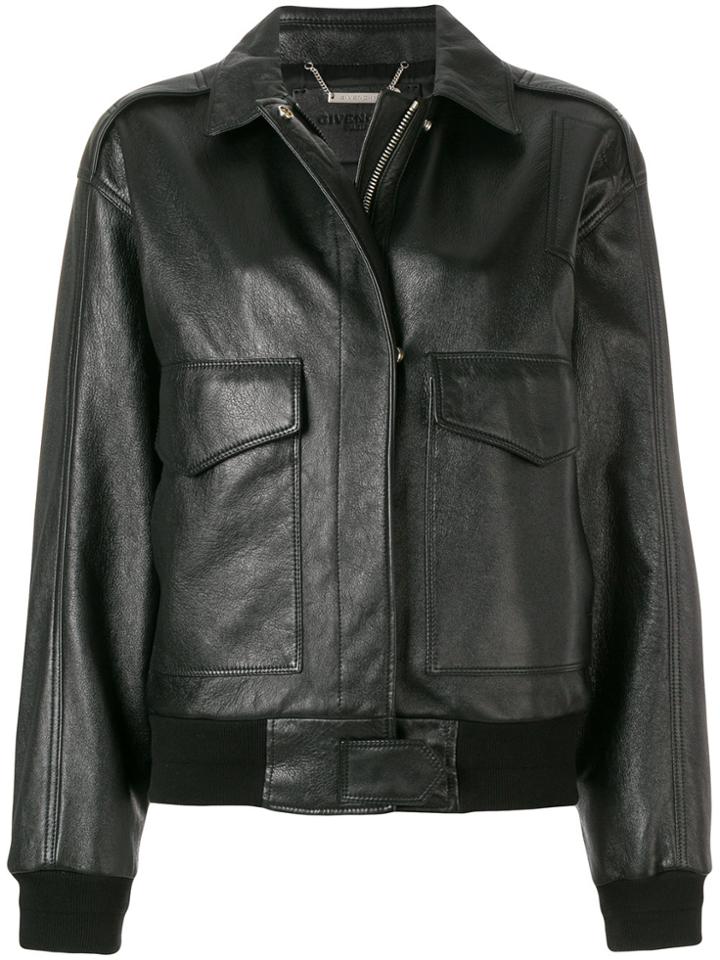 Givenchy Zipped Loose Fit Jacket - Black