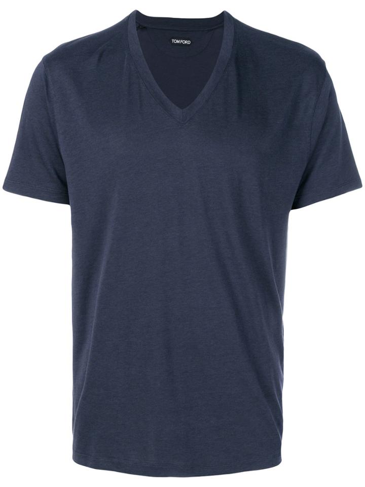 Tom Ford V-neck T-shirt - Blue