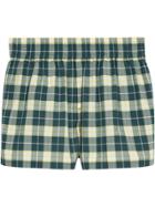 Burberry Checked Shorts - Blue