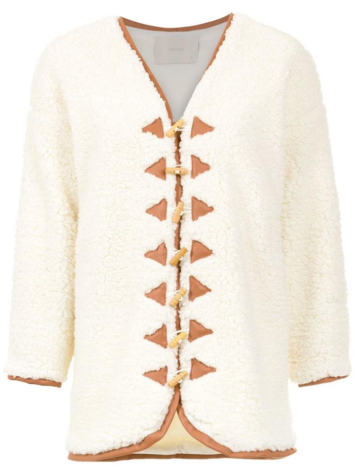 Framed Cozy Coat - White