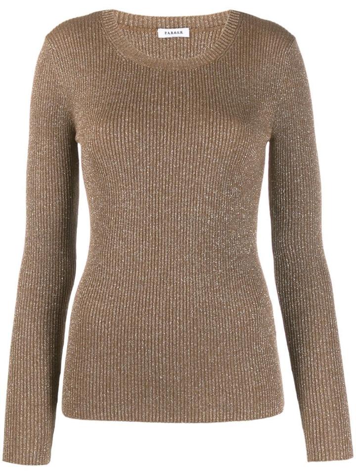 P.a.r.o.s.h. Round Neck Jumper - Gold