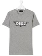 Dsquared2 Kids Teen Printed Logo-t-shirt - Grey