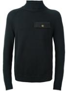 Versus Pocket Detail Turtleneck Sweatshirt