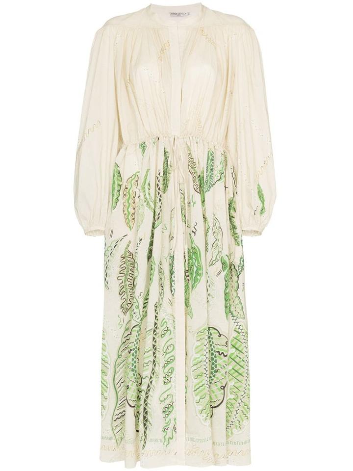 Three Graces X Zandra Rhodes Julienne Embroidered Dress - Green
