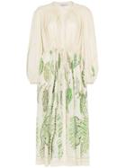 Three Graces X Zandra Rhodes Julienne Embroidered Dress - Green
