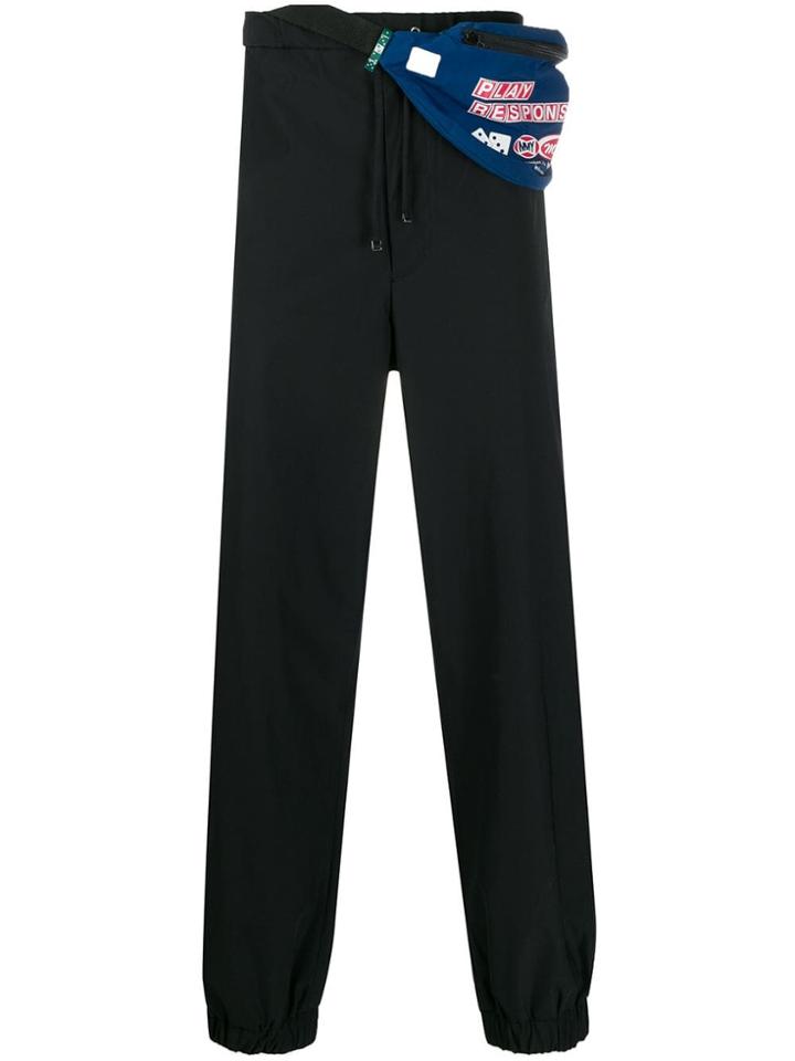 Maison Mihara Yasuhiro Belt Bag Track Trousers - Black