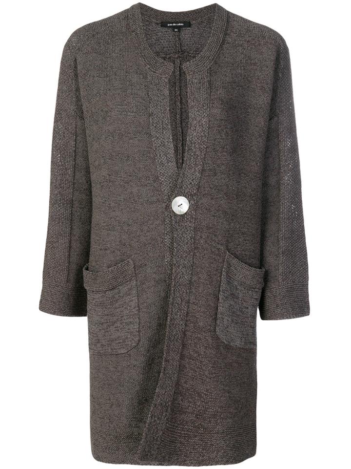 Pas De Calais Long Button Cardigan - Grey