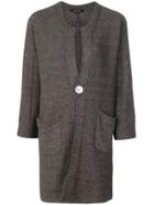 Pas De Calais Long Button Cardigan - Grey