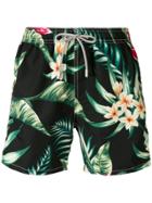 Mc2 Saint Barth Floral Print Swimming Shorts - Black
