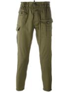 Dsquared2 Cargo Trousers, Men's, Size: 50, Green, Cotton/spandex/elastane