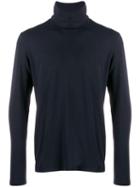 Jil Sander Regular Fit Turtleneck Sweater - Blue