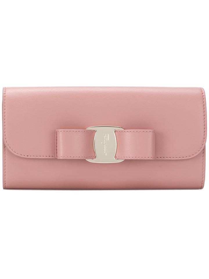 Salvatore Ferragamo Vara Rainbow Wallet - Pink & Purple