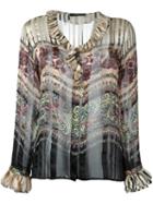 Etro Printed Blouse, Women's, Size: 44, Black, Silk