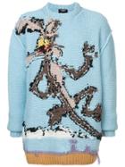 Calvin Klein 205w39nyc Overised Printed Jumper - Blue