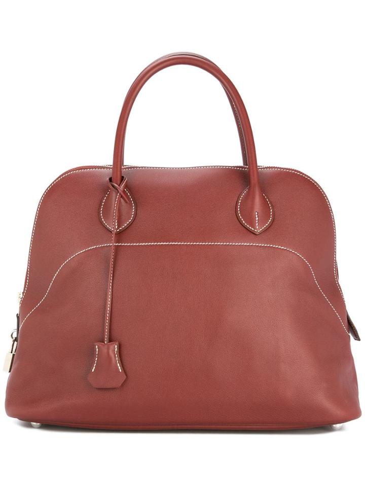 Hermès Vintage Bolide Relax 35 Tote - Red