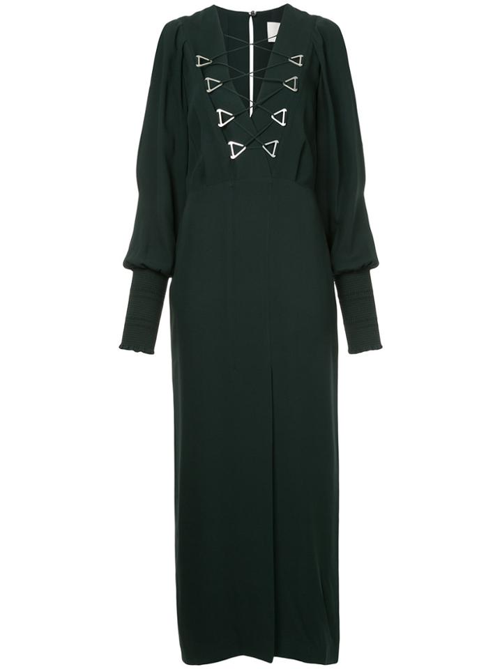 Dion Lee Military Blouson Evening Dress - Green