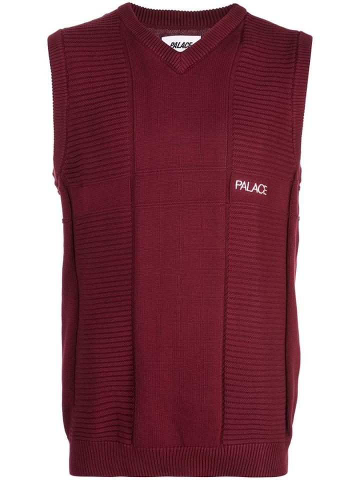 Palace Knitted Vest - Red