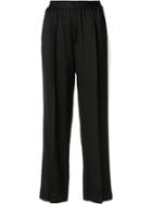Astraet Side Stripe Straight Trousers - Black