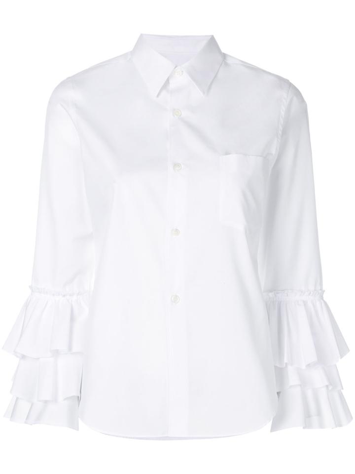 Comme Des Garçons Comme Des Garçons Ruffle Sleeve Shirt - White