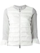 Moncler Maglia Padded Front Jacket, Women's, Size: L, Grey, Polyamide/cotton/feather