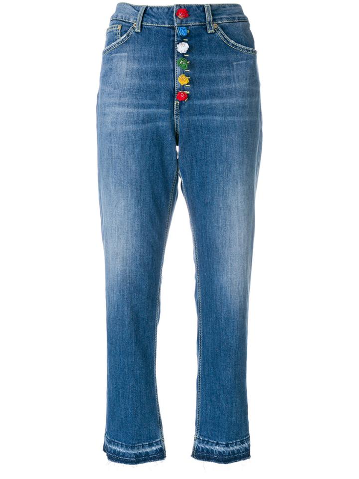 Dondup High-waist Cropped Jeans - Blue