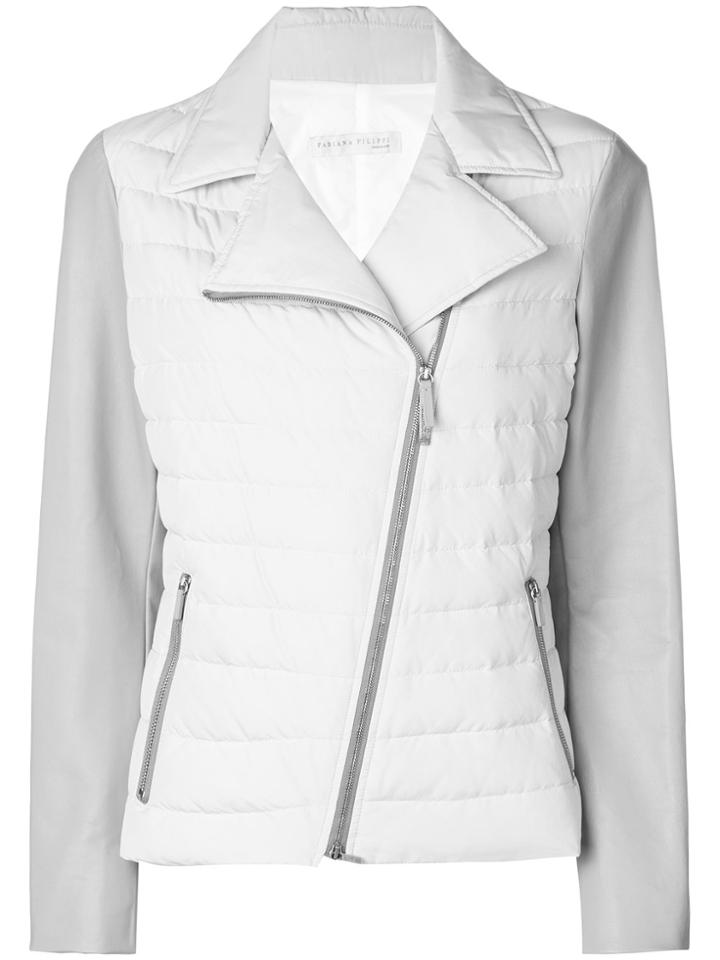 Fabiana Filippi Quilted Biker Jacket - Grey