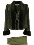 Valentino Vintage 1990's Dress And Jacket Suit - Green