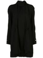 Tibi Modern Drape Shirred Dress - Black