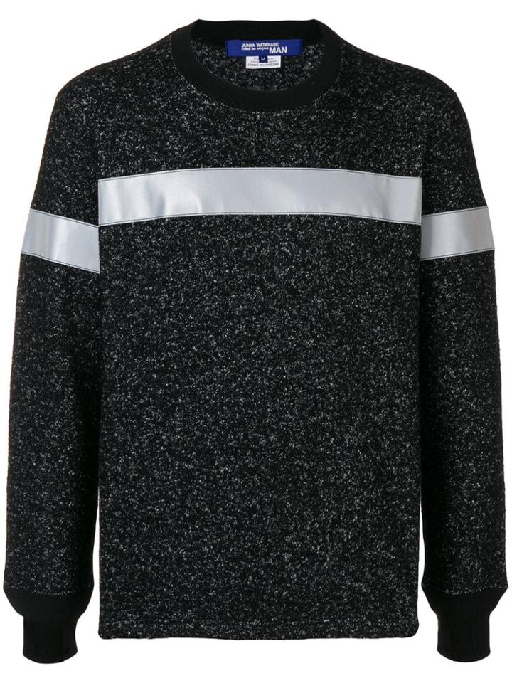 Junya Watanabe Man Striped Knit Sweater - Black