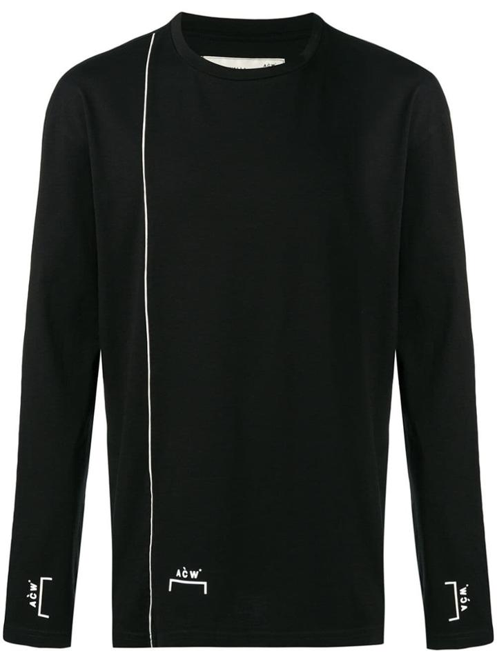 A-cold-wall* Piping Detail T-shirt - Black