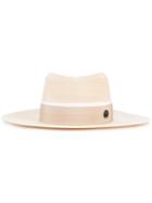 Maison Michel Fedora Hat, Women's, Size: Small, Nude/neutrals, Straw
