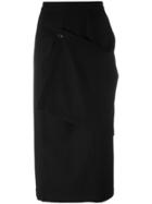 Comme Des Garçons Vintage Wrap Front Skirt - Black