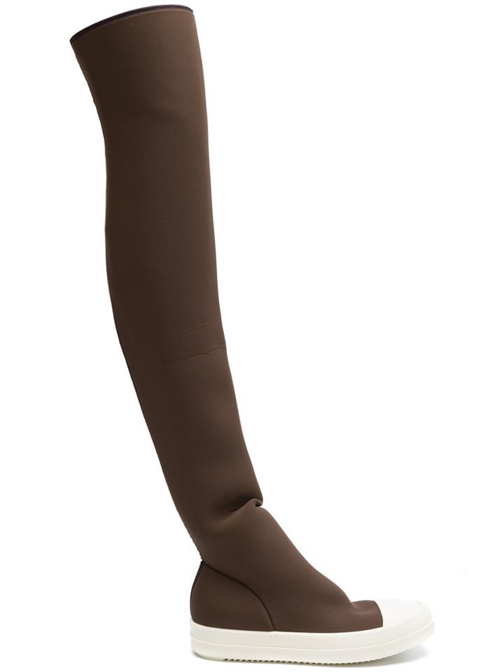 Rick Owens Drkshdw Neoprene High Boot - Brown