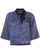 Maki Oh Beaded Collar Shirt - Blue