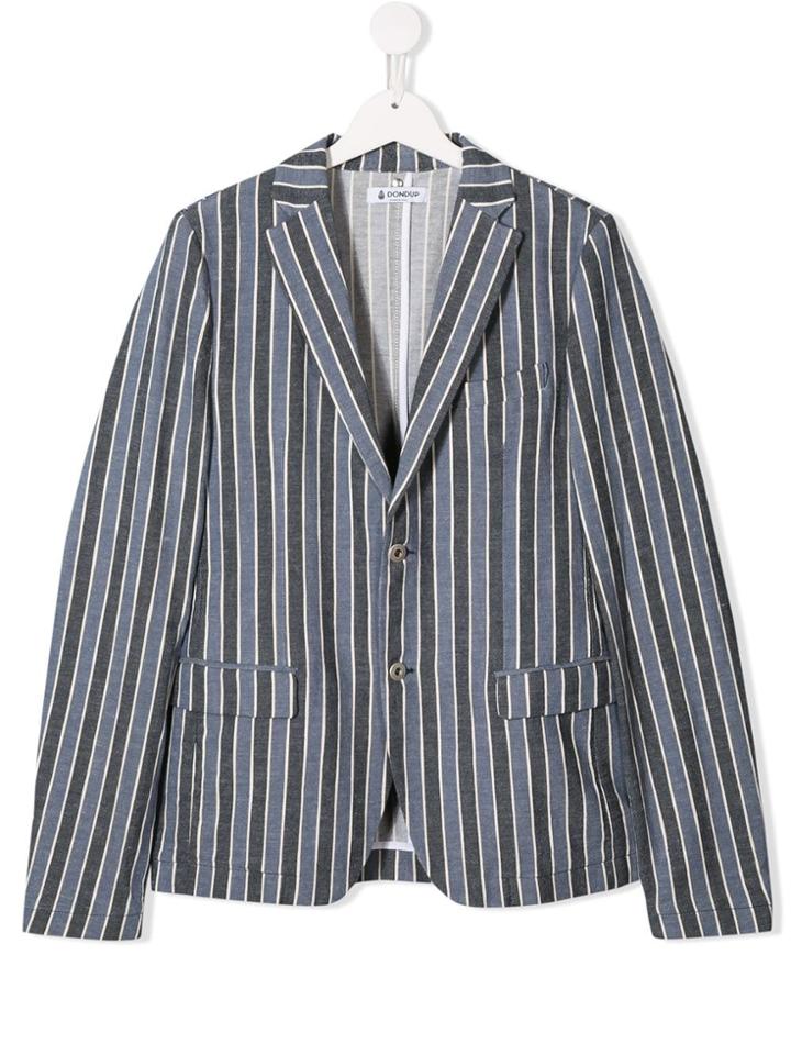 Dondup Kids Striped Blazer Jacket - Blue