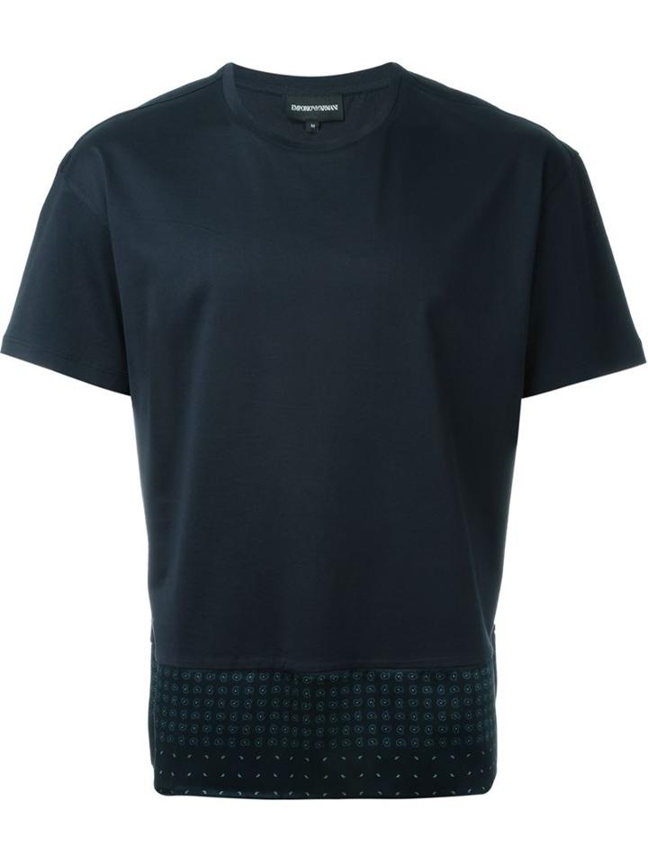 Emporio Armani Paisley Print Hem T-shirt