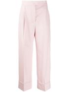 Alberta Ferretti High-waisted Palazzo Trousers - Pink