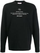 Palm Angels Embroidered Slogan Jumper - Black