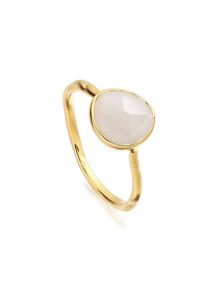 Monica Vinader Siren Stacking Moonstone Ring - Gold