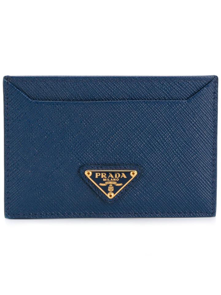 Prada Logo Card Holder - Blue