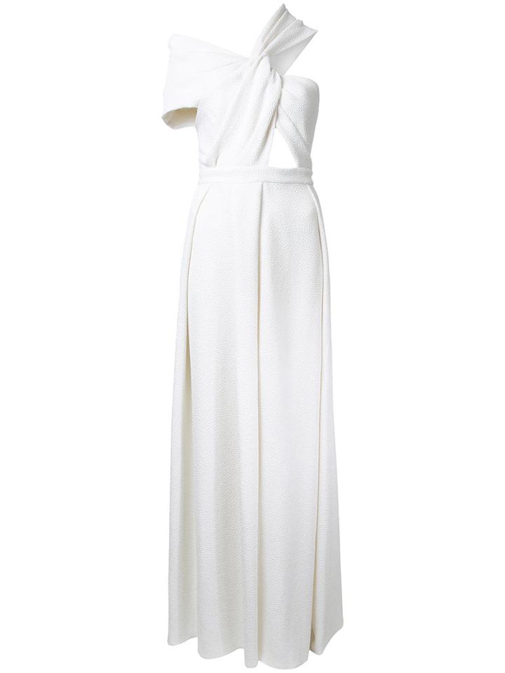Edeline Lee California Dress, Women's, Size: 8, White, Polyester/elastolefin