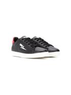 Neil Barrett Kids Teen Lightning Bolt Print Sneakers - Black