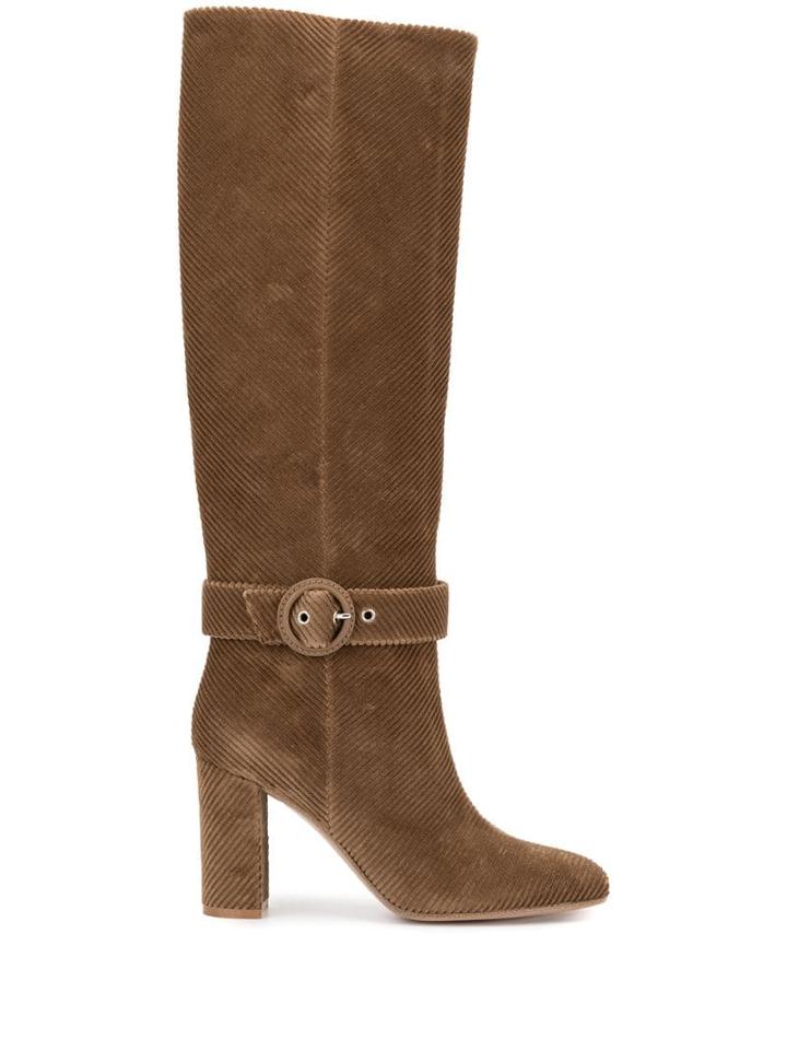 Gianvito Rossi Block Heel Boots - Brown