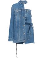 Unravel Project Asymmetric Denim Jacket Mini Dress - Blue