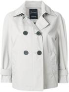 Herno Hooded Double-breasted Jacket - Nude & Neutrals